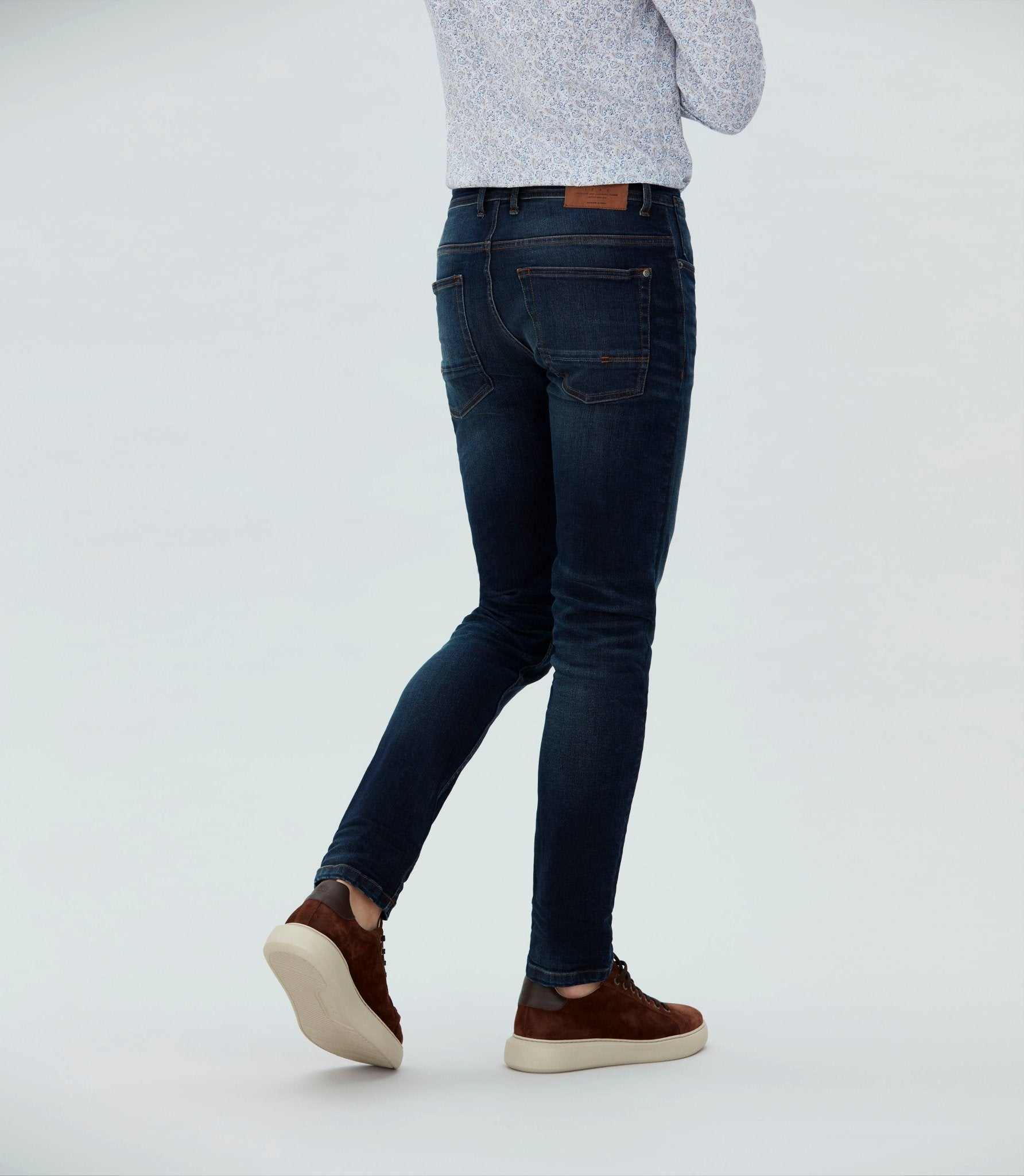 Jean slim délavé bleu moyen Hydroless "République" - IZAC