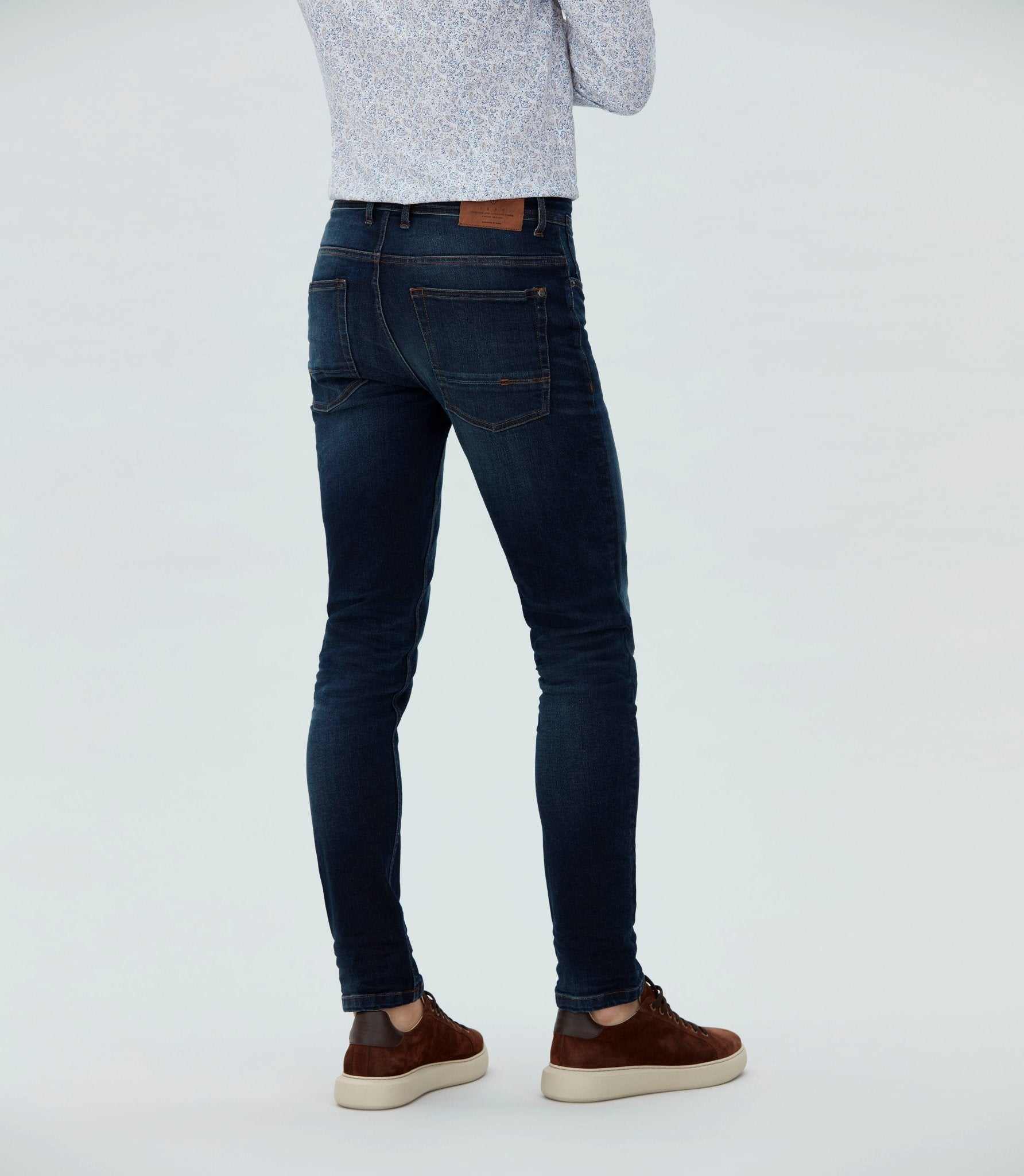 Jean slim délavé bleu moyen Hydroless "République" - IZAC