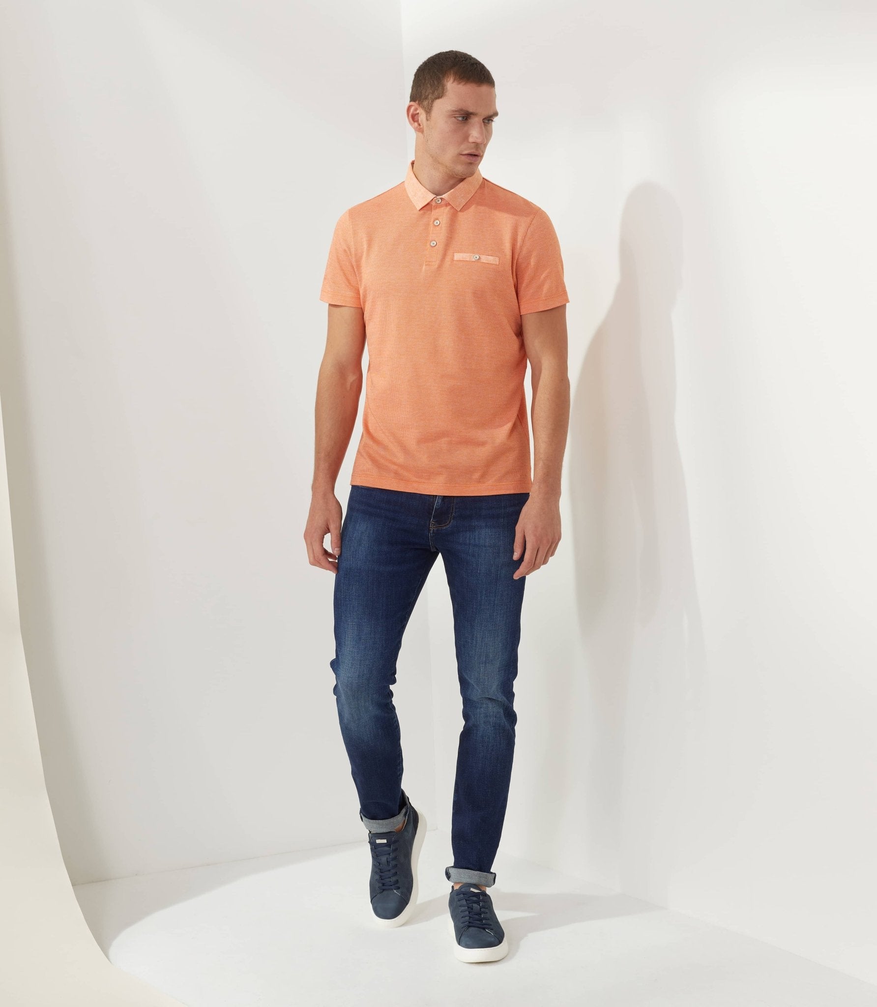 Polo orange "Micron" - IZAC
