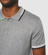 Polo manches courtes gris chiné "Gerald" - IZAC