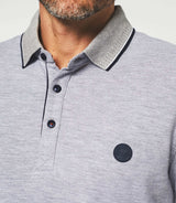 Polo manches courtes gris chiné "Gilles" - IZAC