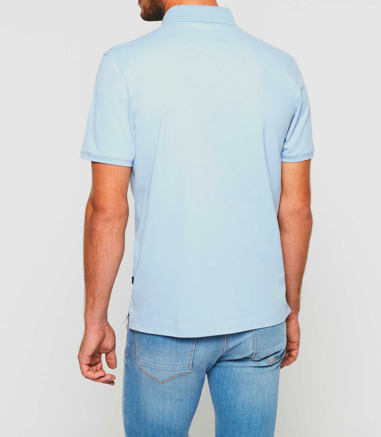 Polo manches courtes bleu ciel GREGOROUT - IZAC
