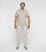 Polo manches courtes beige foncé "Guylaine" - IZAC