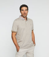 Polo manches courtes beige foncé "Guylaine" - IZAC