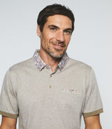 Polo manches courtes beige foncé "Guylaine" - IZAC