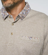 Polo manches courtes beige foncé "Guylaine" - IZAC