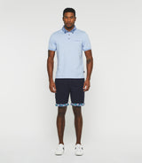 Polo manches courtes bleu ciel "Guylaine" - IZAC
