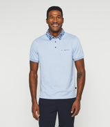 Polo manches courtes bleu ciel "Guylaine" - IZAC