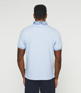 Polo manches courtes bleu ciel "Guylaine" - IZAC