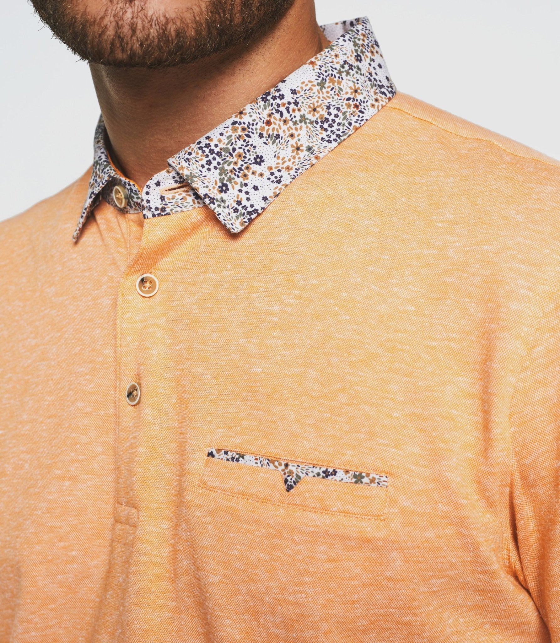 Polo manches courtes orange "Guylaine" - IZAC