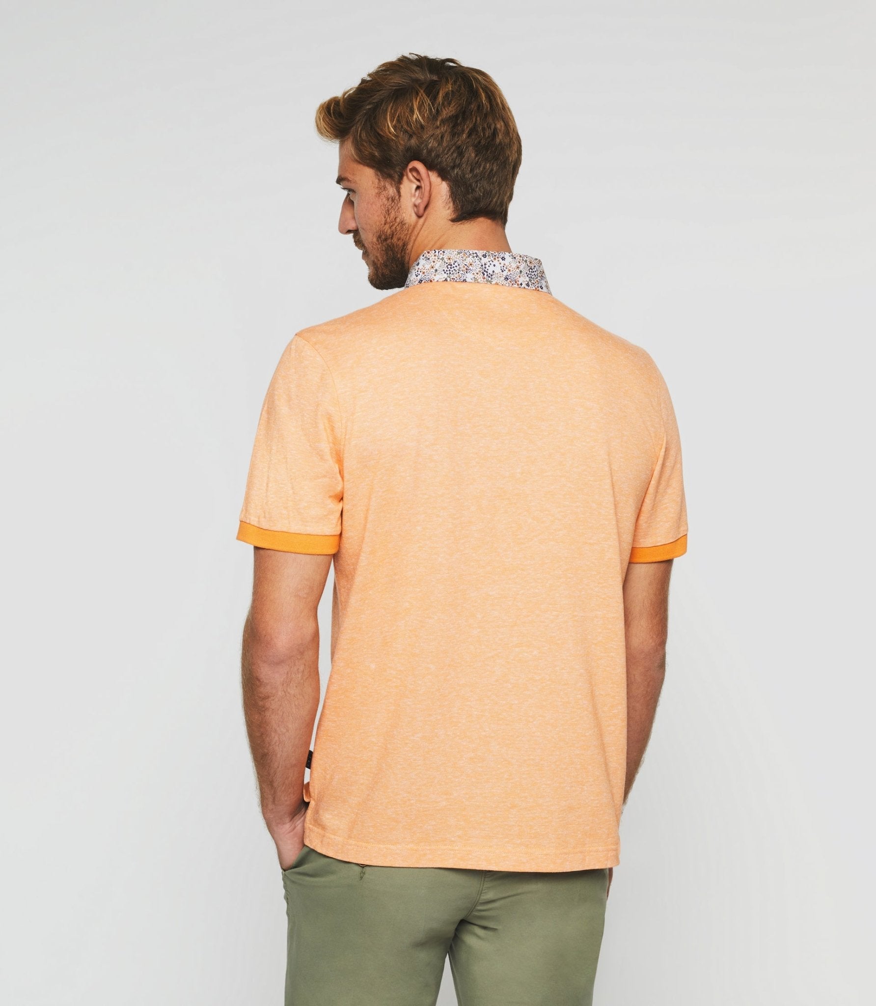 Polo manches courtes orange "Guylaine" - IZAC