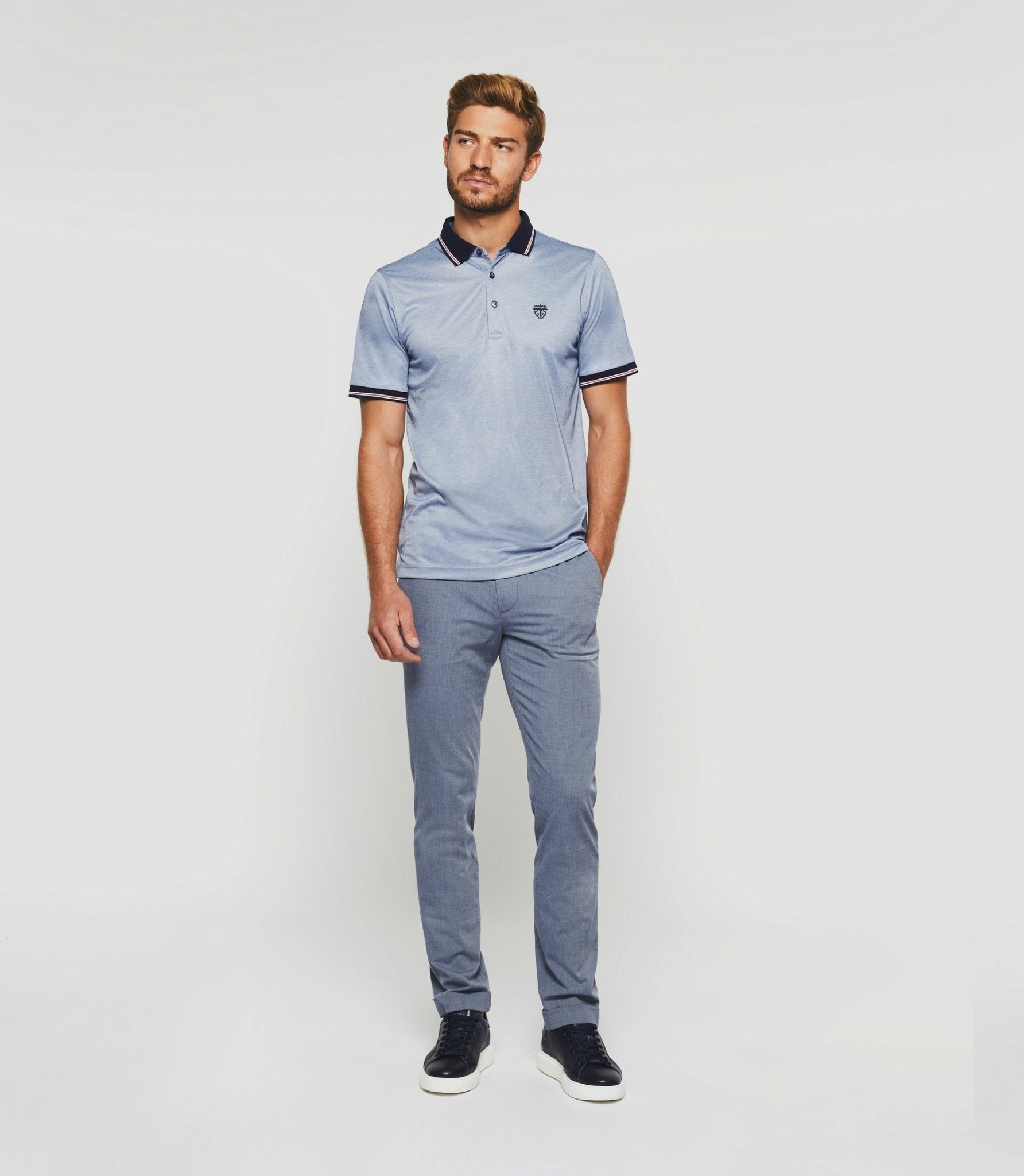 Polo manches courtes marine "Guyot" - IZAC