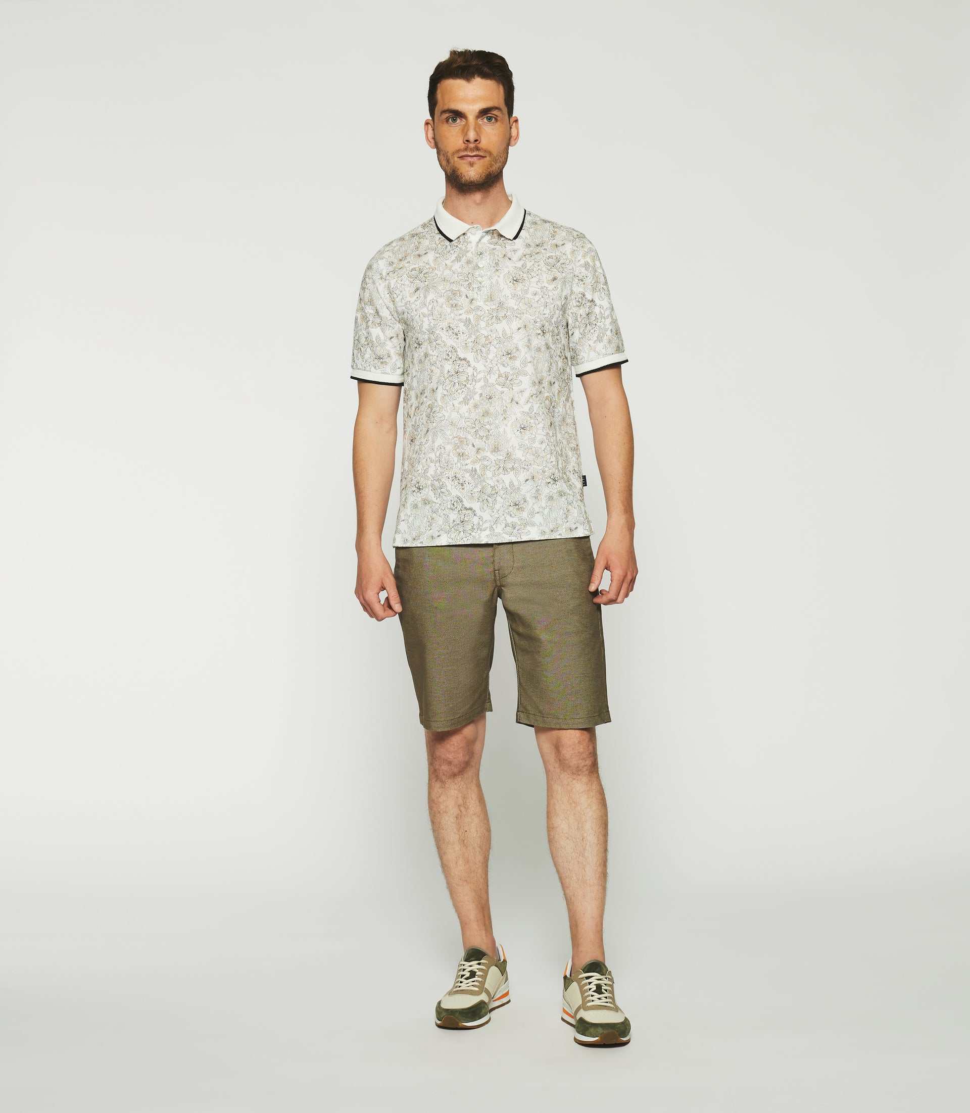 Polo à imprimé beige GEDEON - IZAC