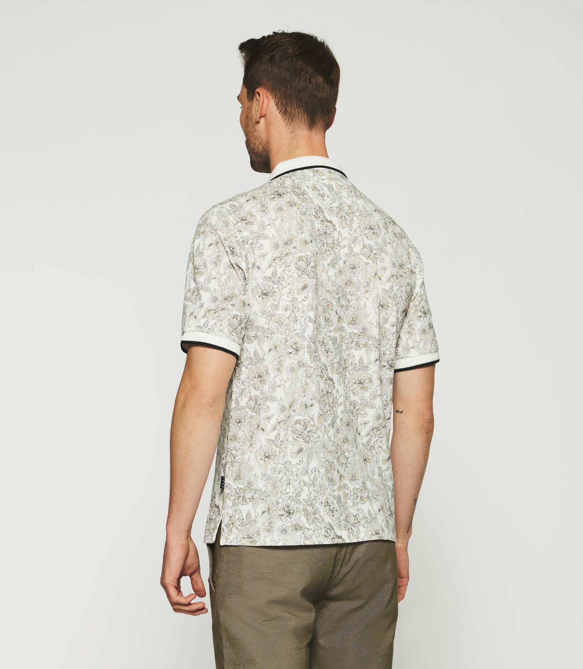 Polo à imprimé beige GEDEON - IZAC