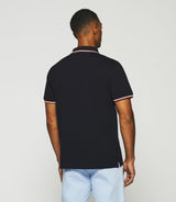 Polo uni avec broderie marine GILLES - IZAC