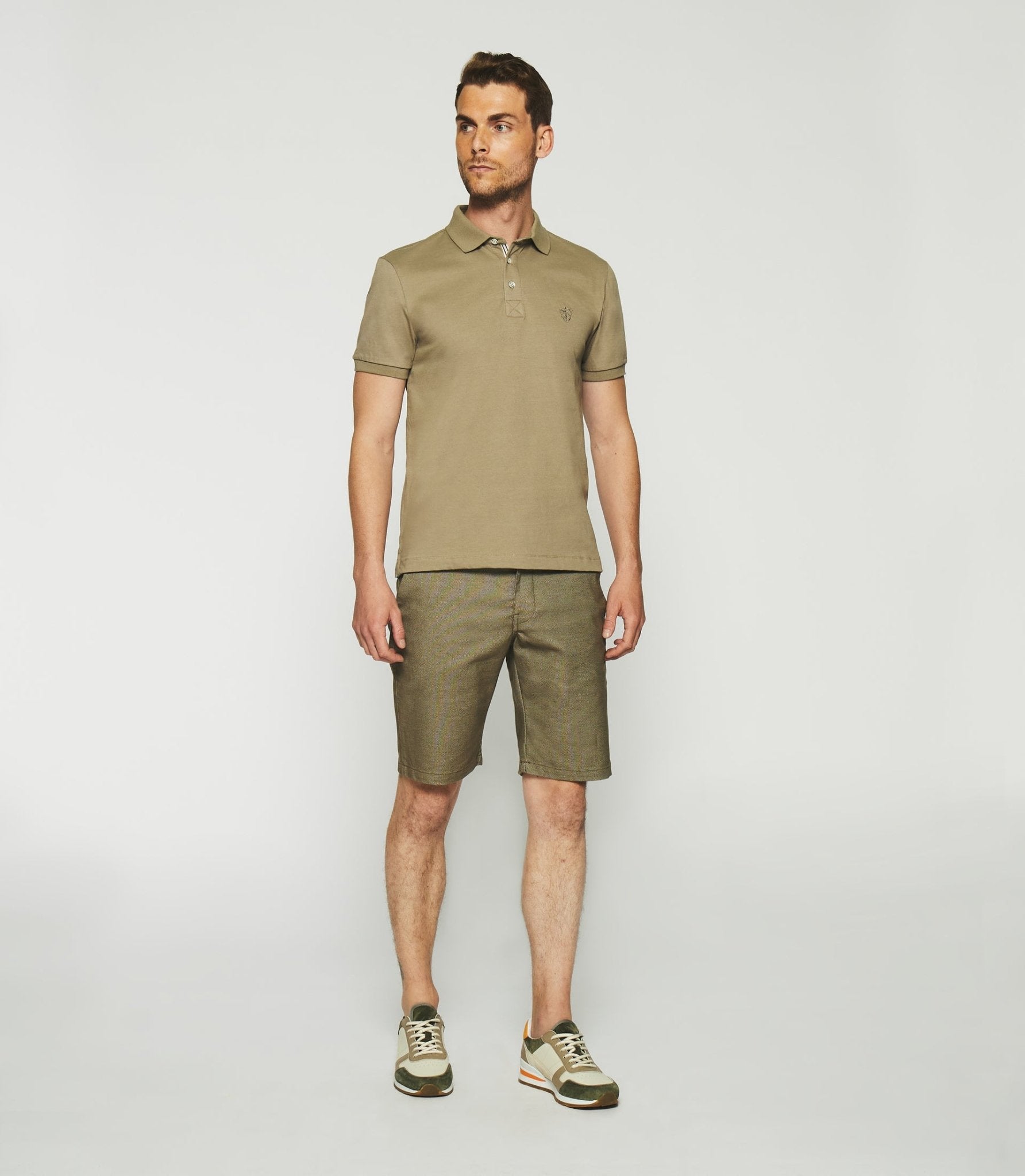 Polo uni manches courtes kaki GREGOR - IZAC