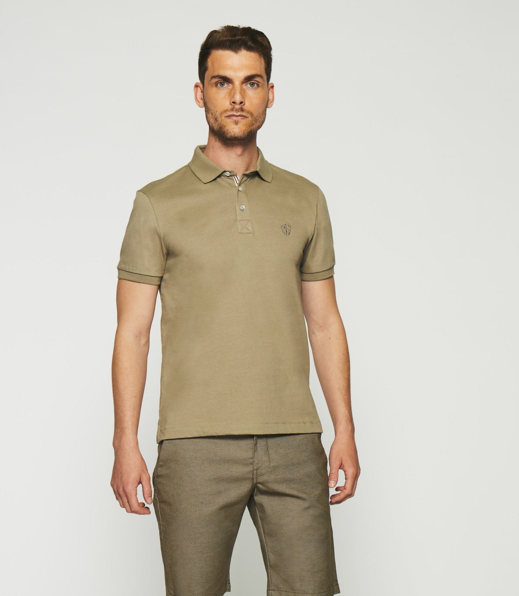 Polo uni manches courtes kaki GREGOR - IZAC