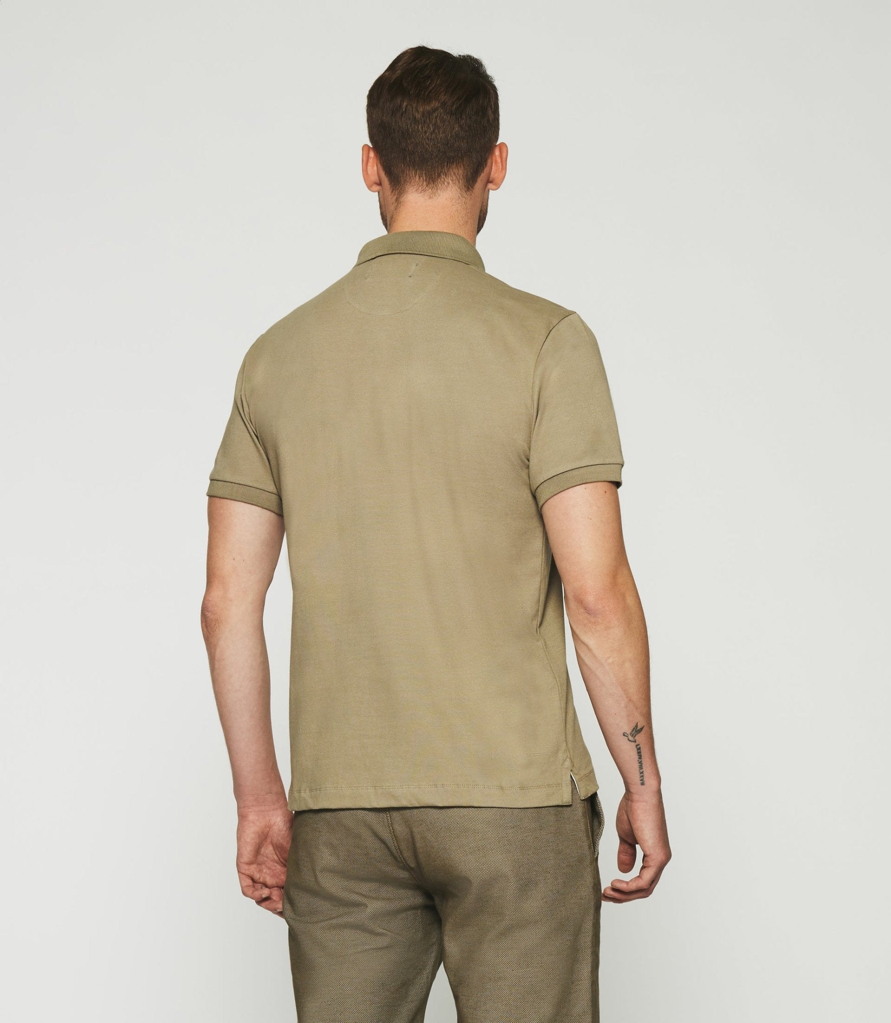 Polo uni manches courtes kaki GREGOR - IZAC