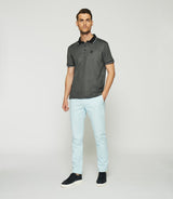 Polo avec broderie noir chiné GUYOT - IZAC