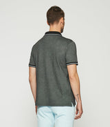 Polo avec broderie noir chiné GUYOT - IZAC