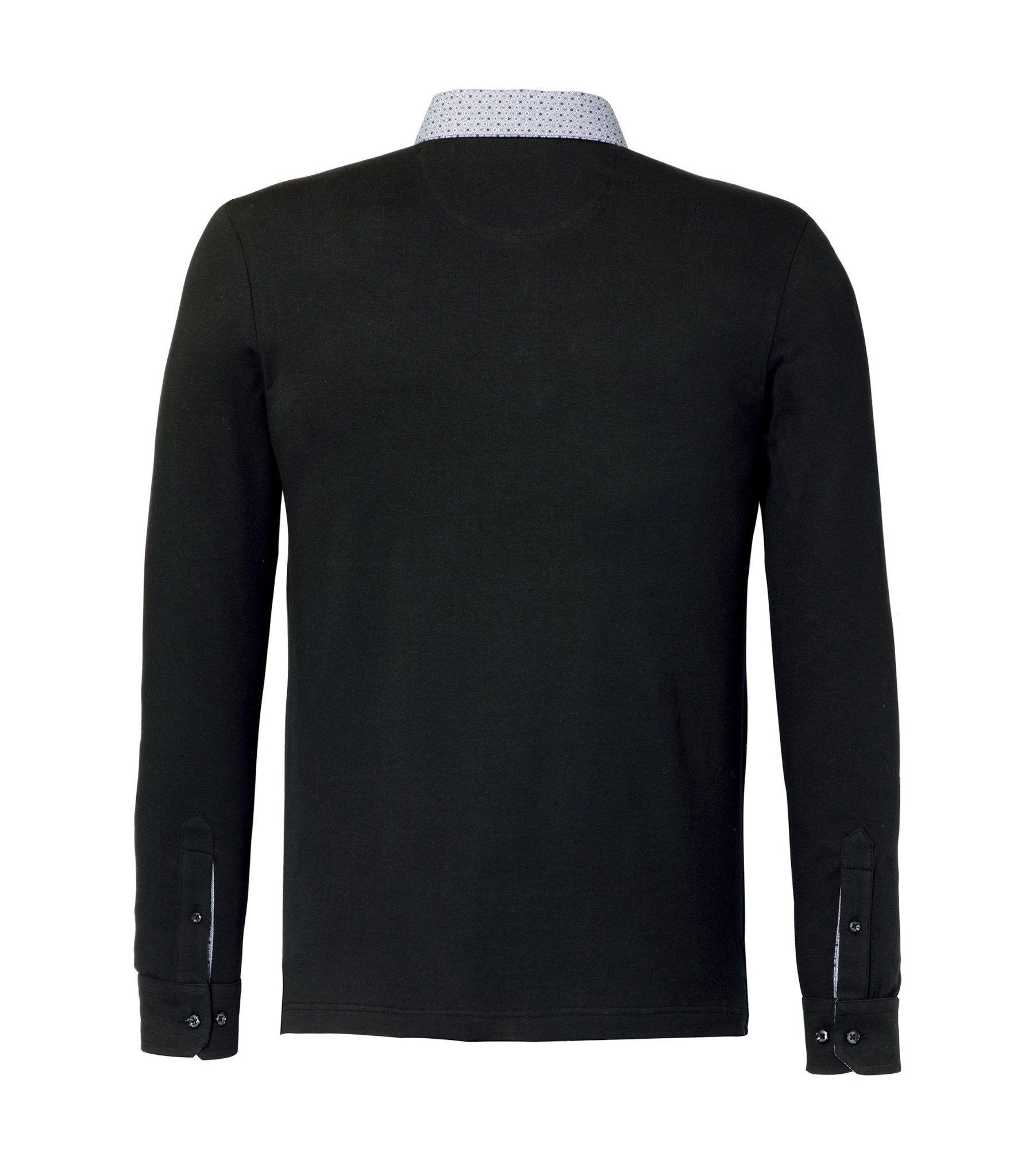 Polo manches longues noir "Calix" - IZAC