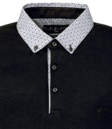 Polo manches longues noir "Calix" - IZAC