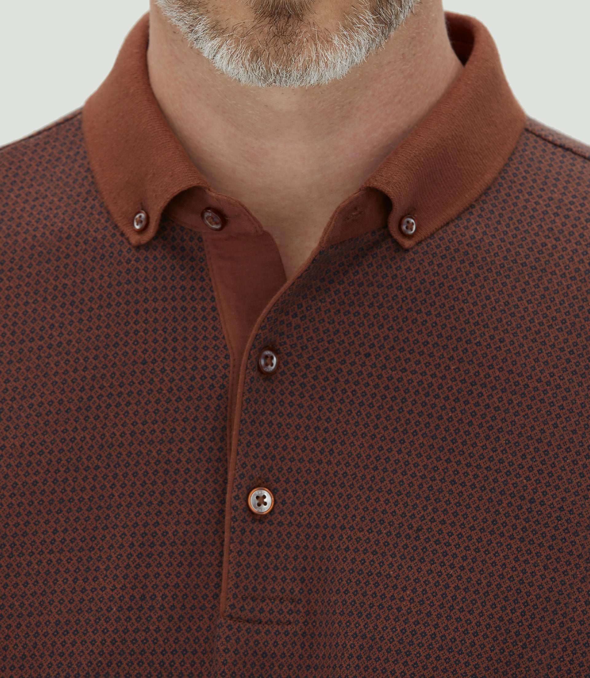 Polo jacquard camel "Carel" - IZAC