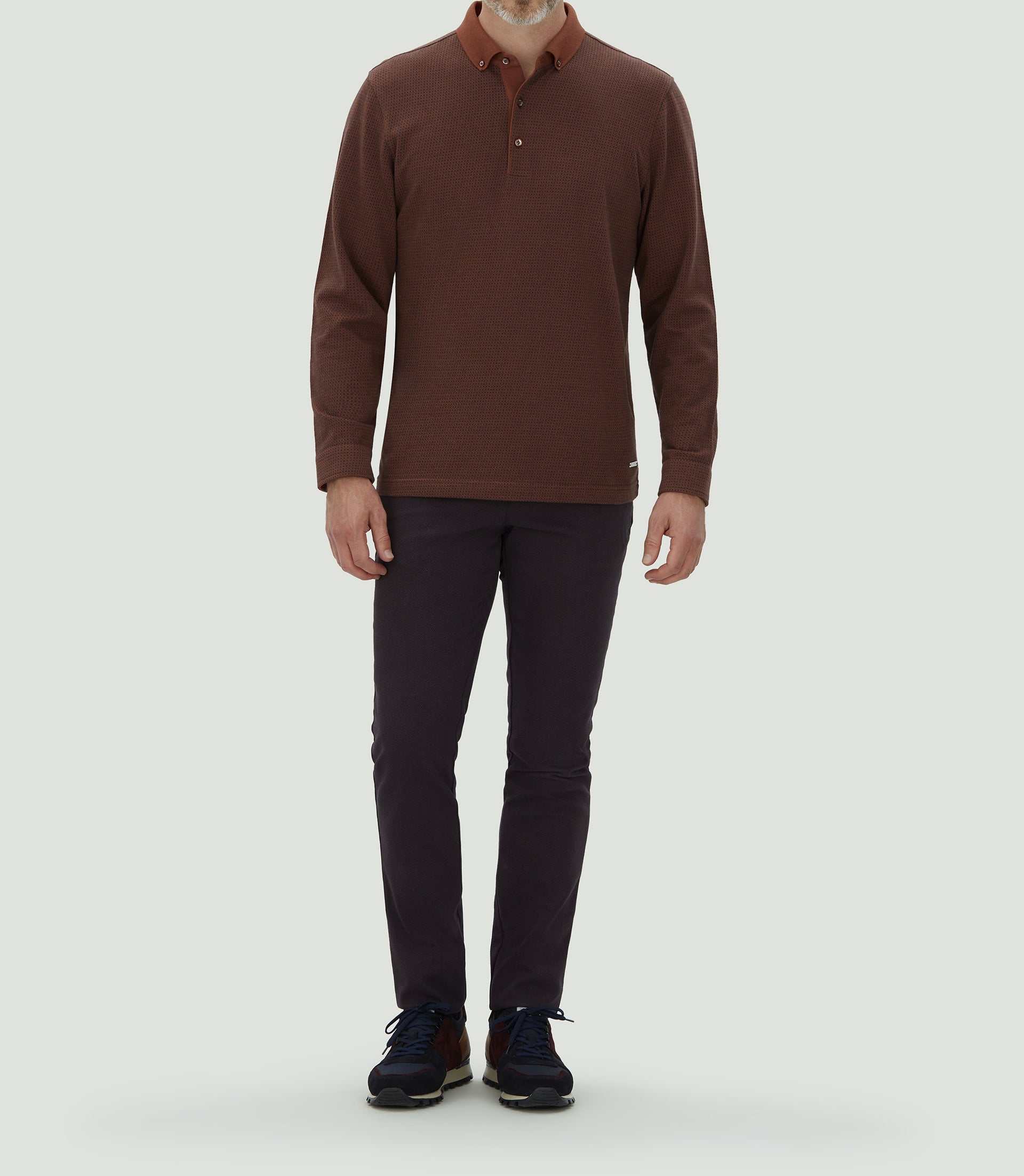 Polo jacquard camel "Carel" - IZAC