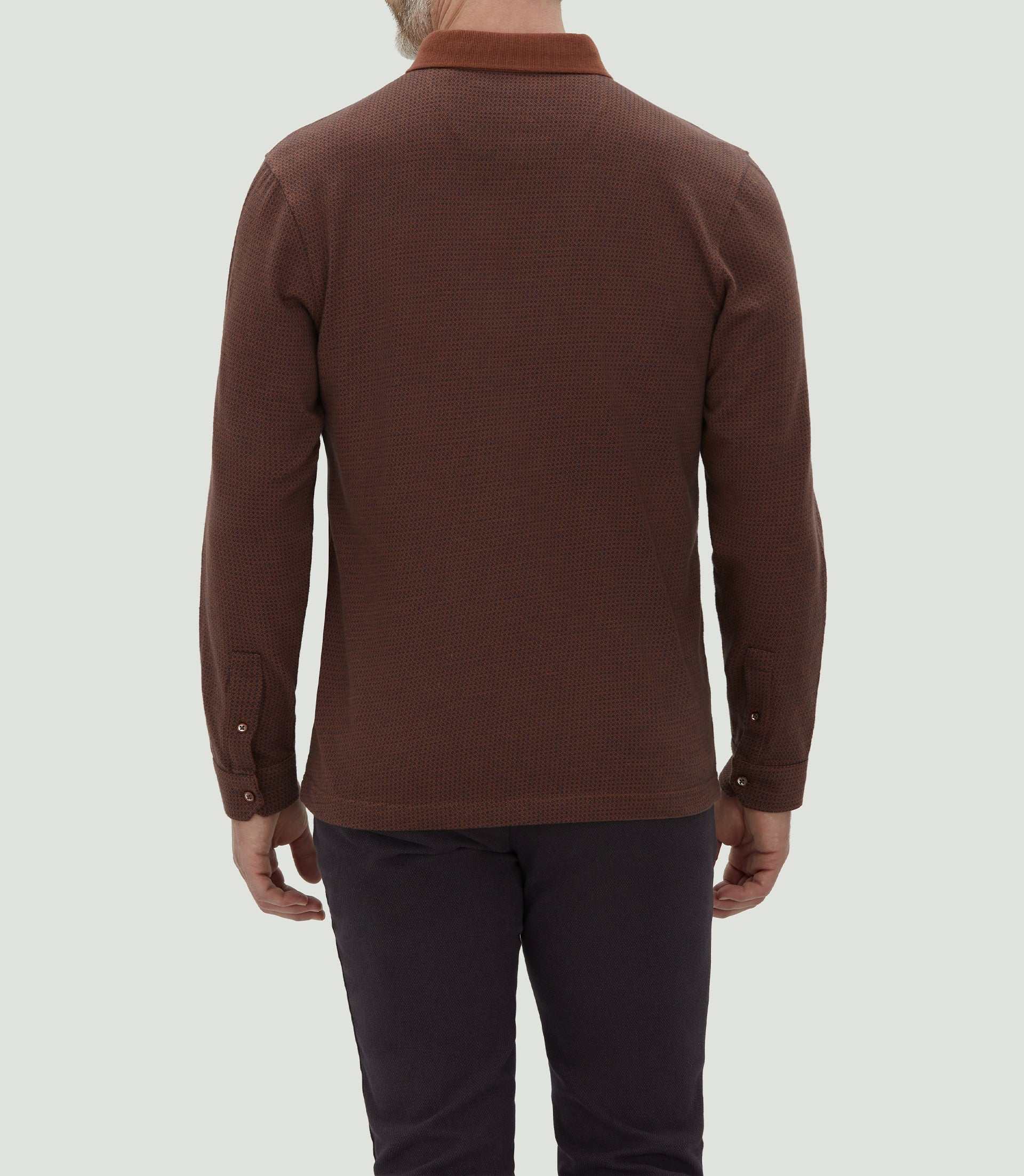 Polo jacquard camel "Carel" - IZAC