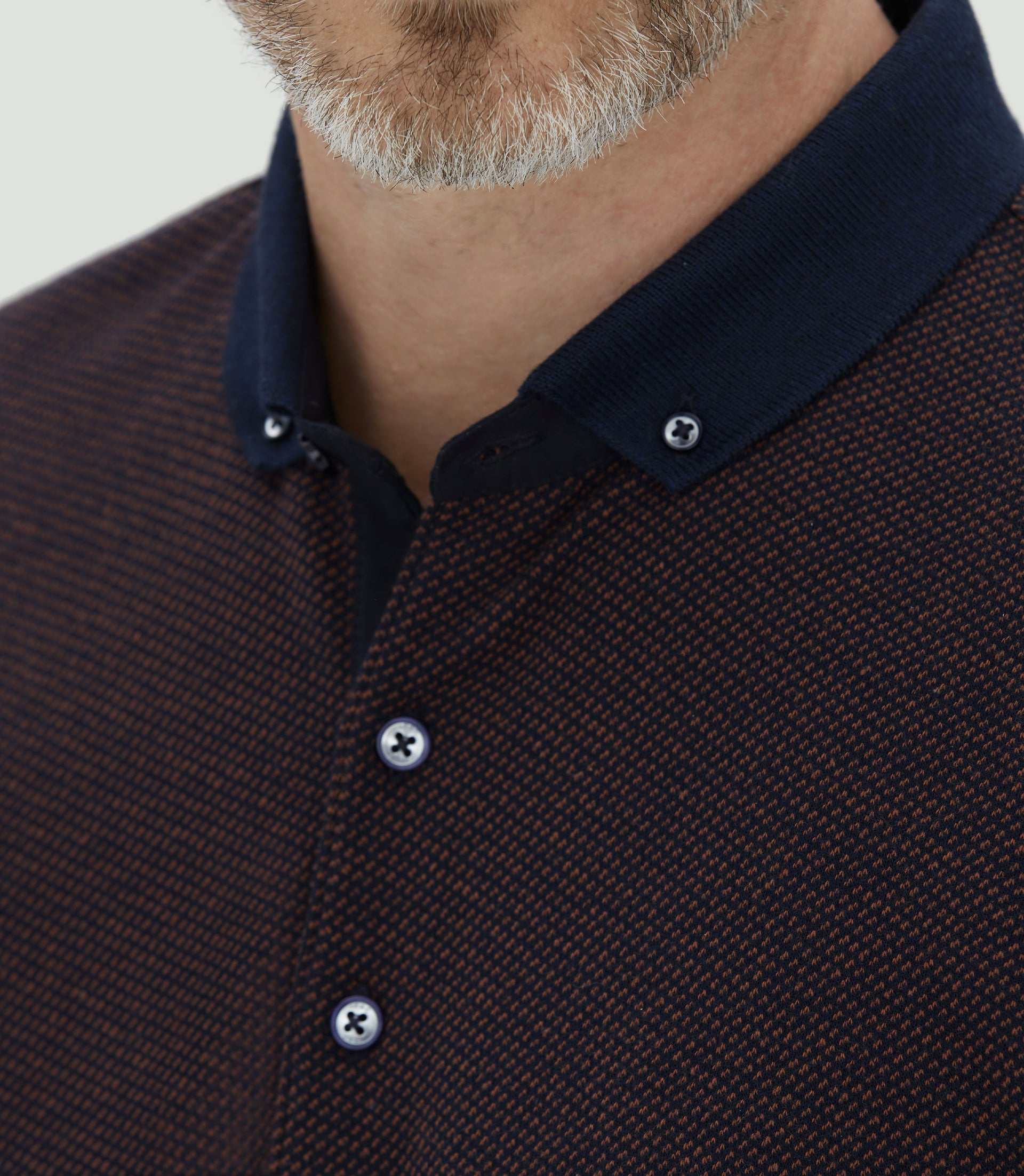Polo manches longues marine "Clovis" - IZAC
