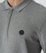 Polo manches longues gris chiné "Dexter" - IZAC