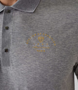 Polo manches courtes gris chiné "Dorian" - IZAC