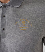 Polo manches courtes gris chiné "Dorian" - IZAC