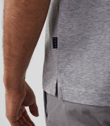 Polo manches courtes gris chiné "Dorian" - IZAC
