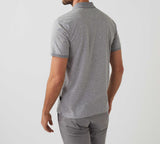 Polo manches courtes gris chiné "Dorian" - IZAC