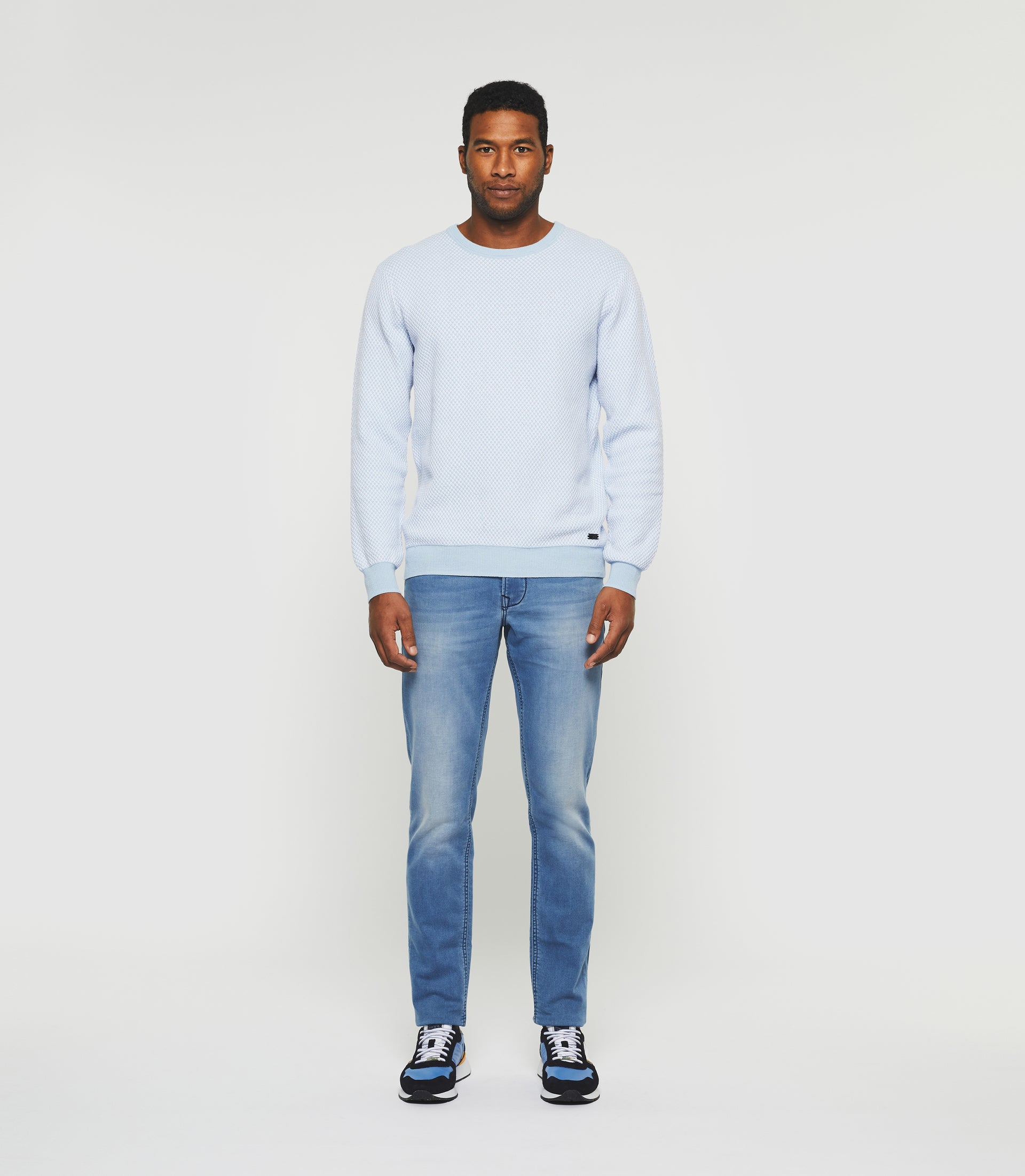 Pull col rond ciel "Damianrea"