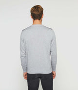 Pull col rond gris chiné "Darius" - IZAC