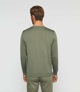 Pull col rond kaki "Darius" - IZAC
