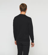 Pull col rond noir "Darius" - IZAC