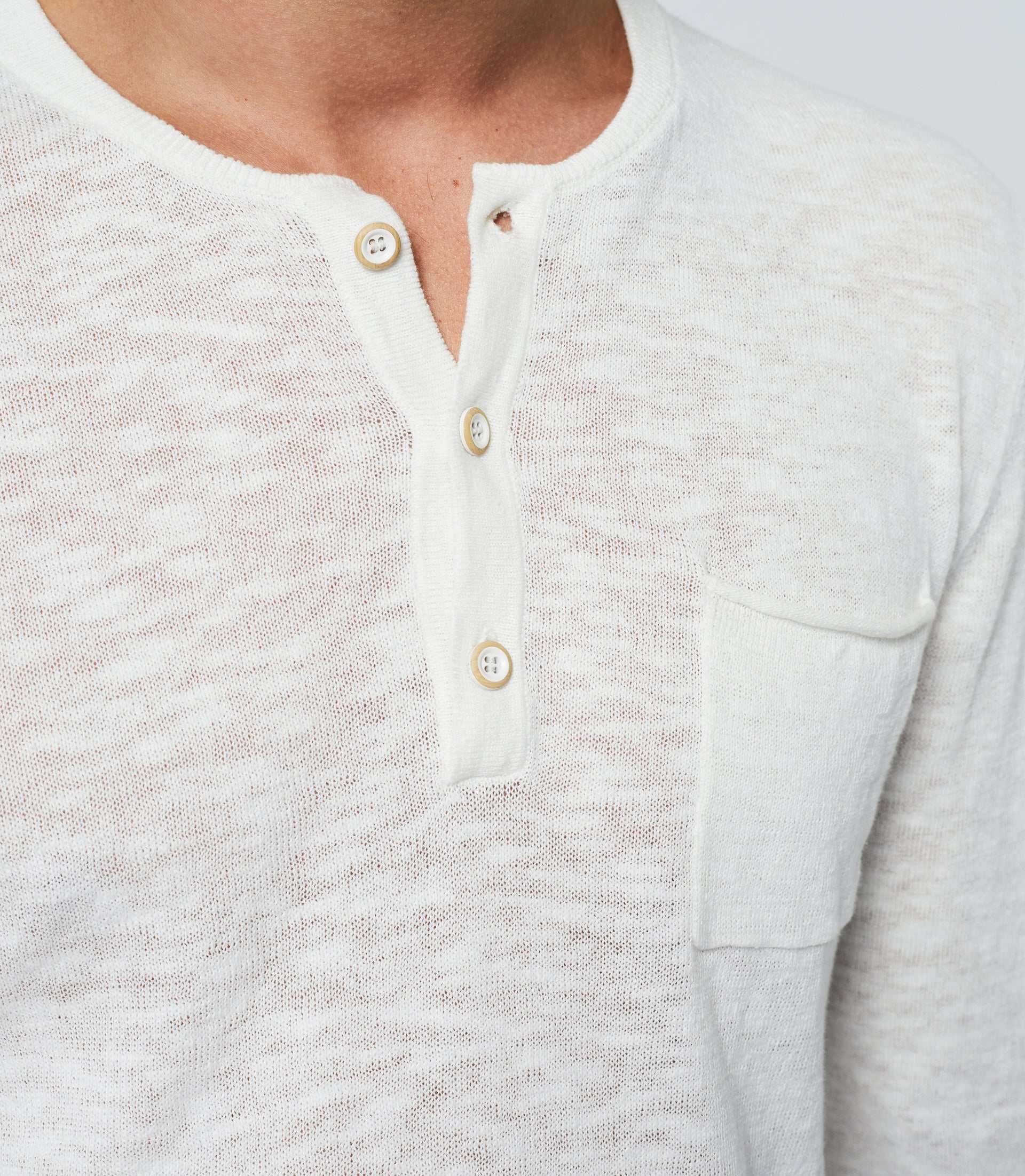 Pull col tunisien écru "Dietter" - IZAC