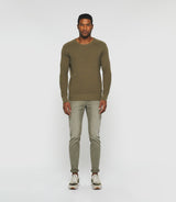 Pull col rond kaki "Django" - IZAC