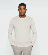 Pull col rond beige "Donatello" - IZAC
