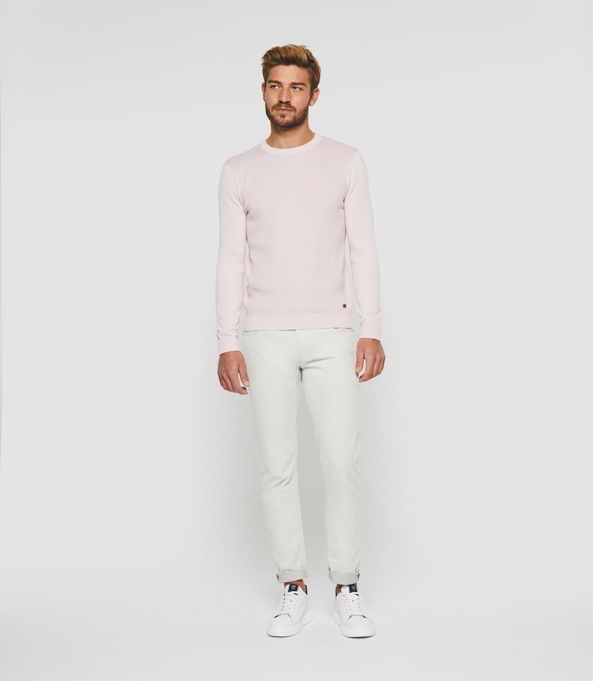Pull col rond rose "Donatello" - IZAC