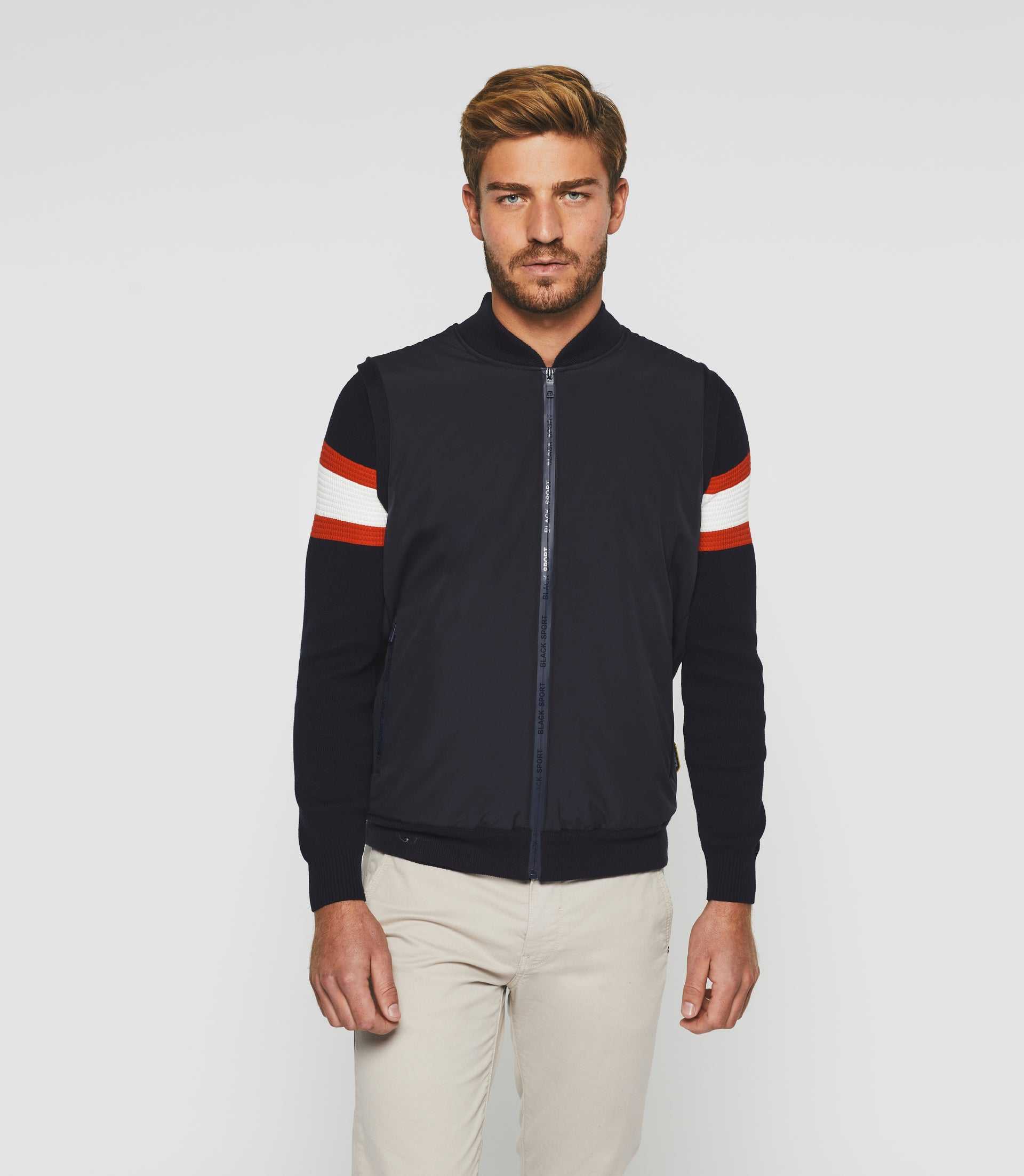 Veste zippée sans manches marine "Swdjibrill" - IZAC
