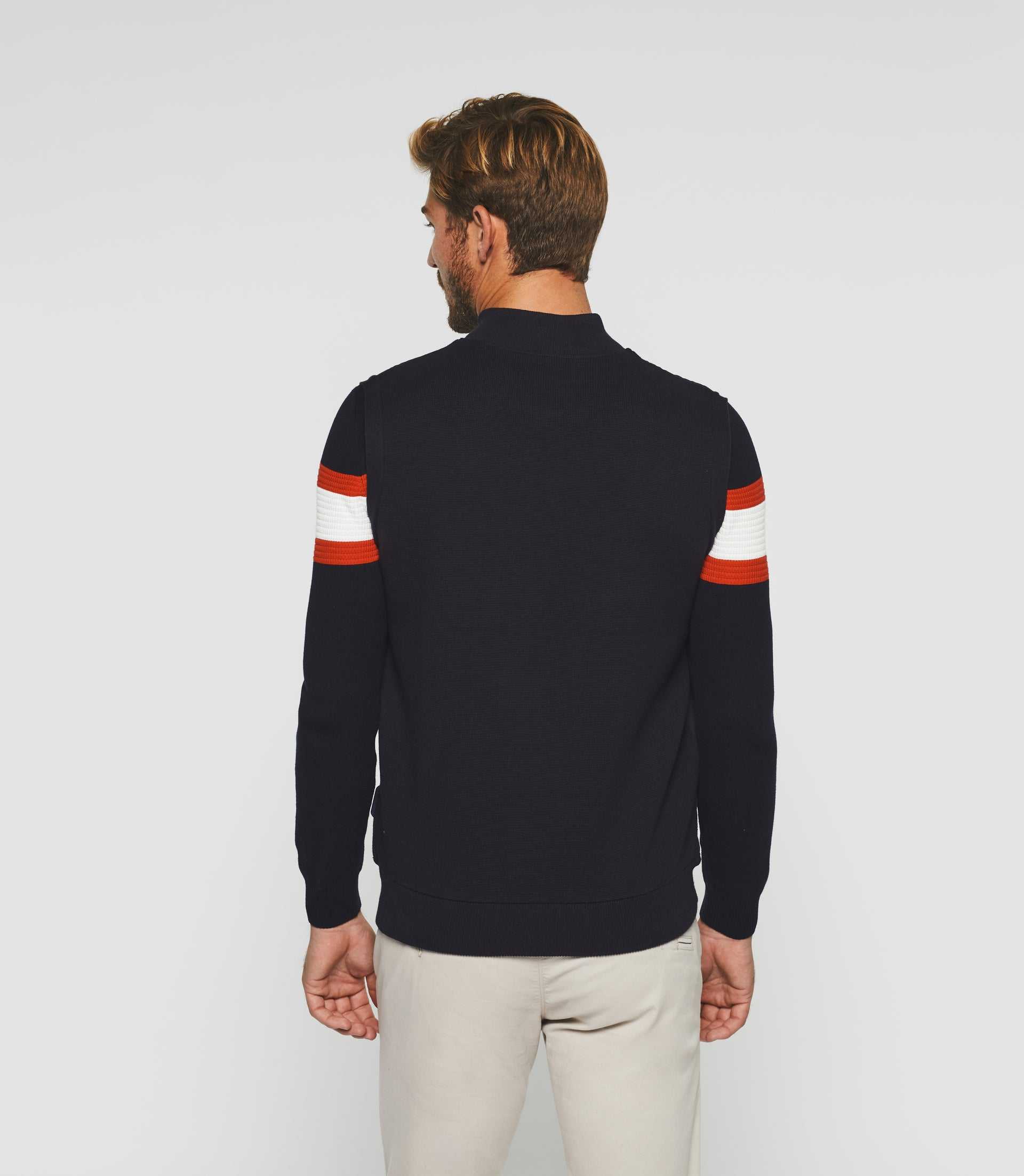 Veste zippée sans manches marine "Swdjibrill" - IZAC