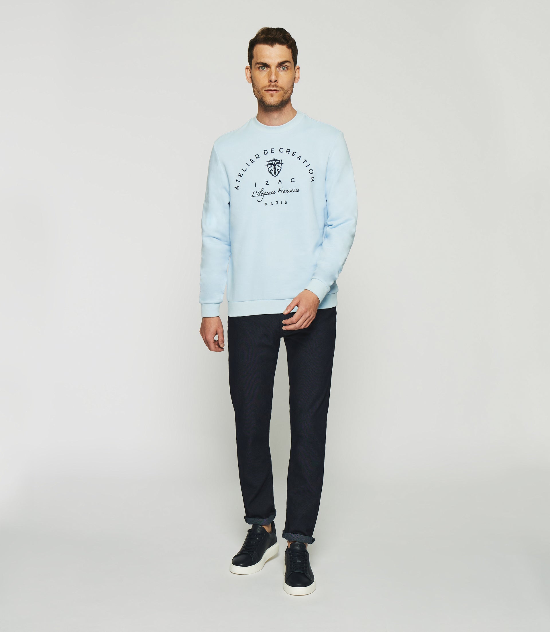 Sweat à broderie ciel SWDURAN - IZAC