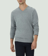 Pull col V gris chiné "Lambert" - IZAC