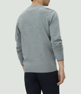 Pull col V gris chiné "Lambert" - IZAC
