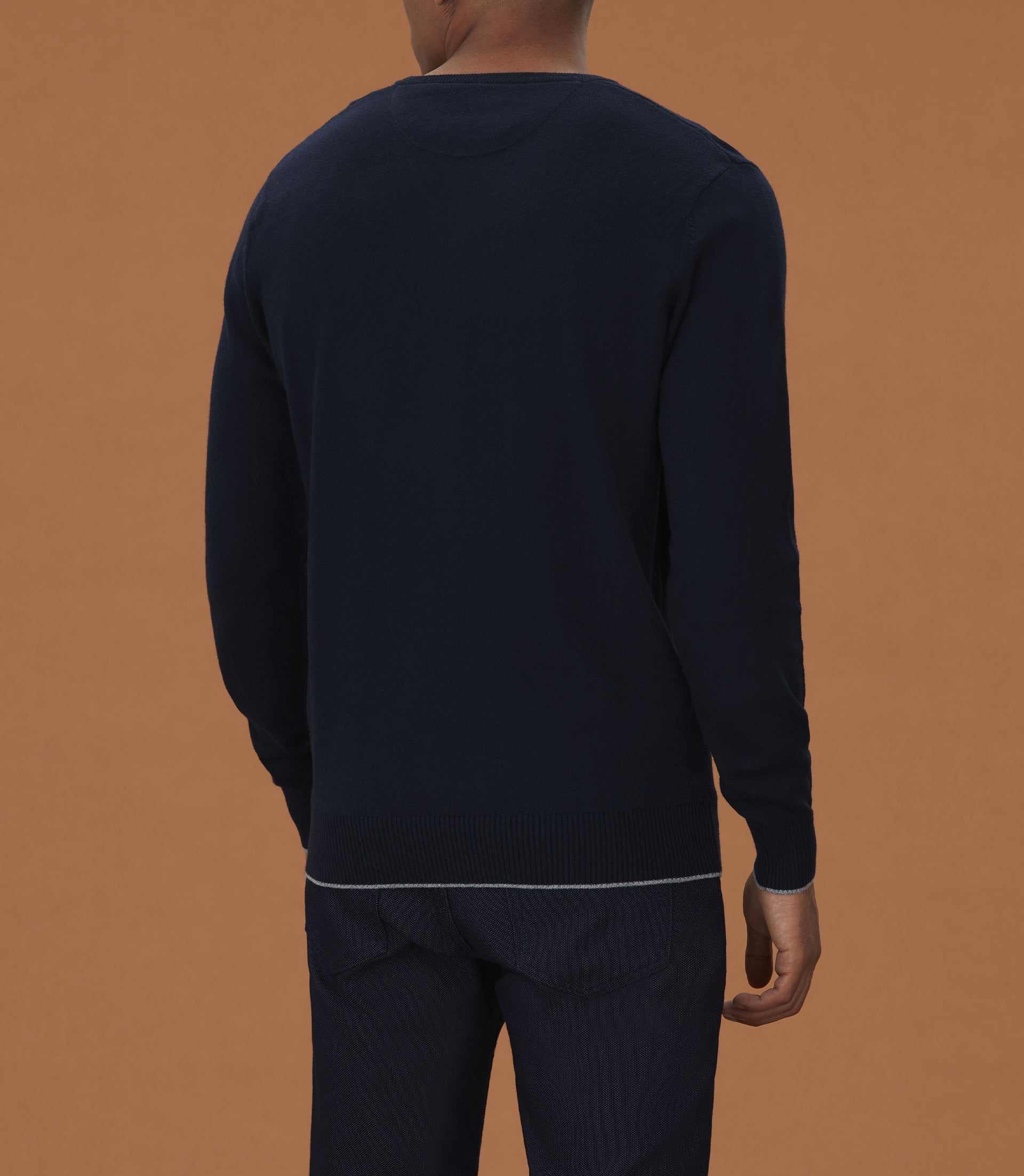 Pull col V marine "Lambert" - IZAC
