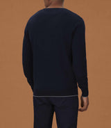 Pull col V marine "Lambert" - IZAC